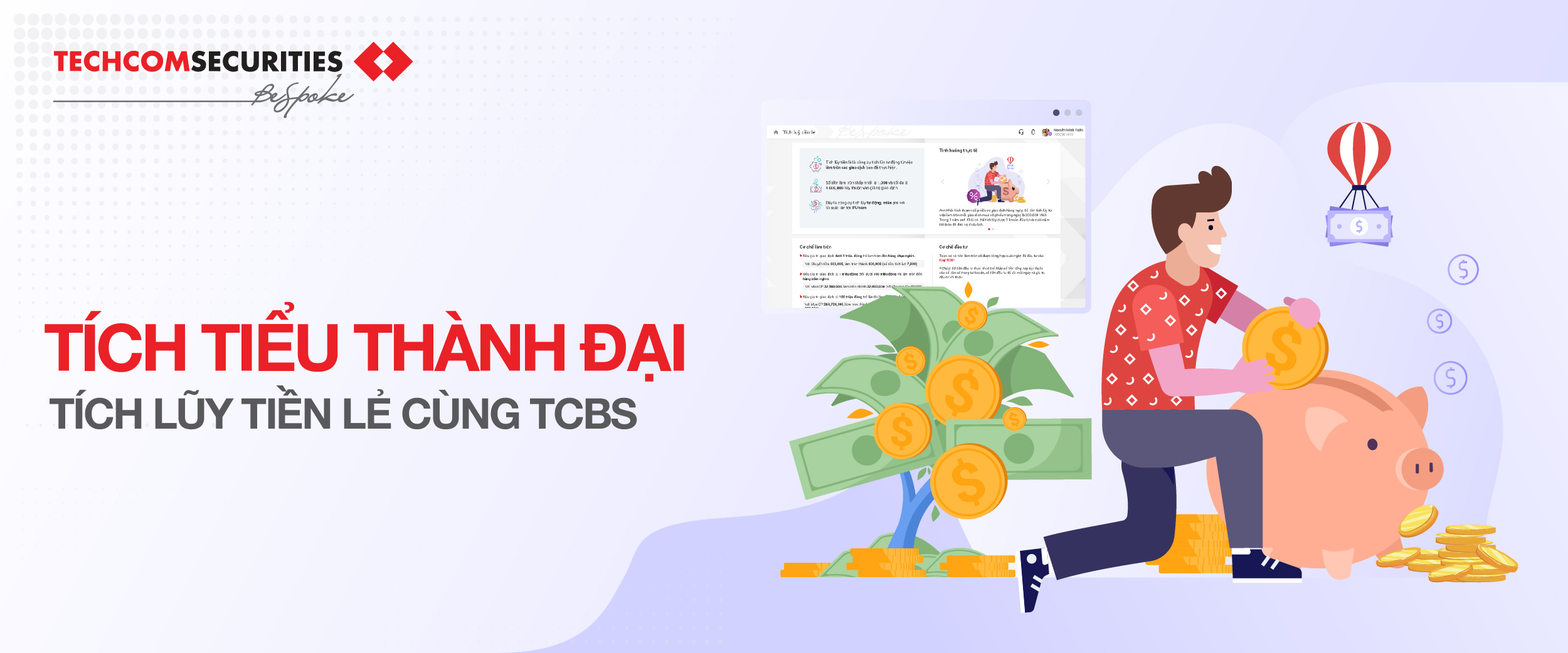 micro saving tích lũy tiền lẻ cùng tcbs